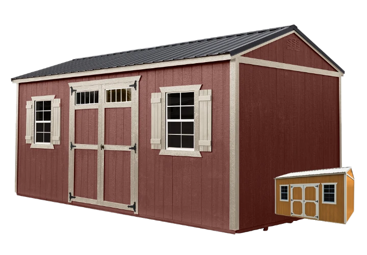 Prairie Built Barns craftsmen building a storage structure